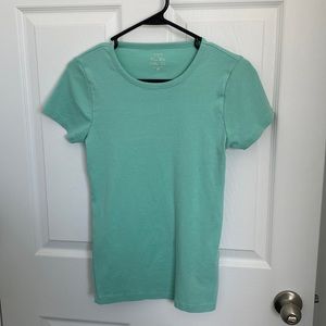 J crew fine rib cotton tee